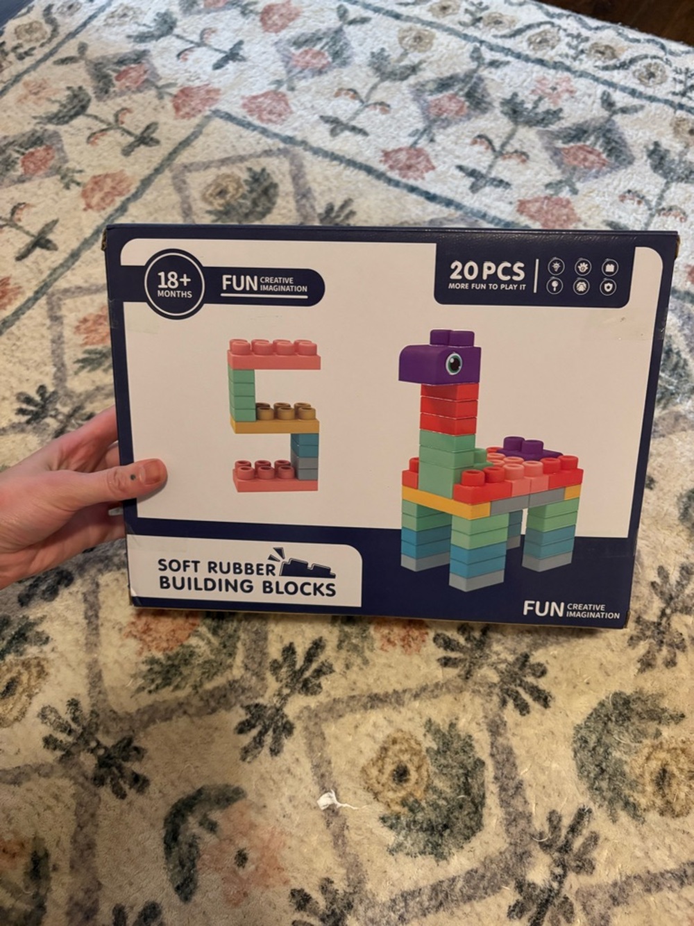 Soft Rubber Building Blocks - Multicolor -